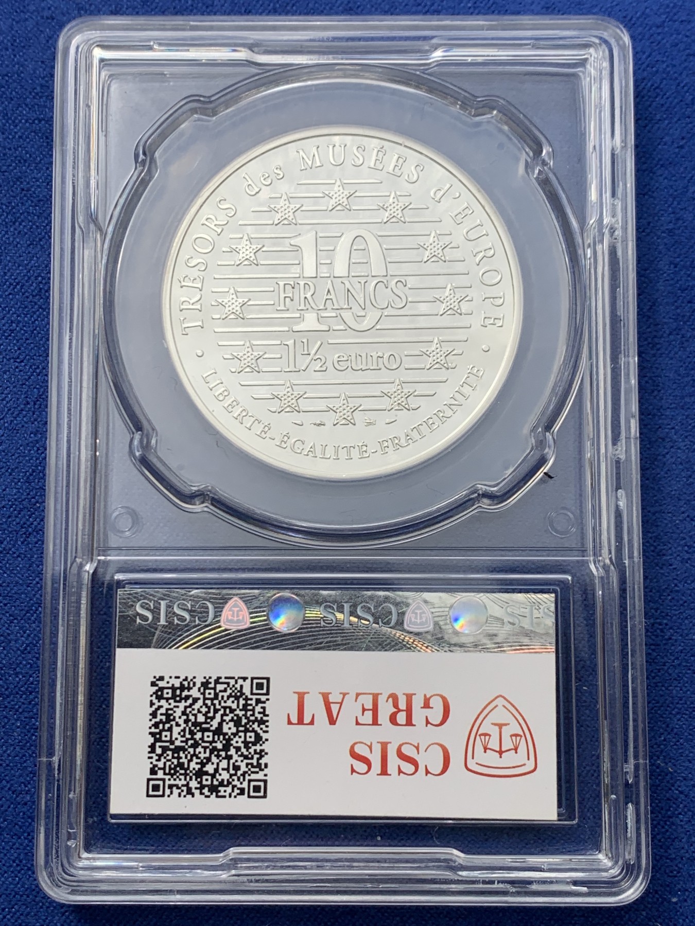 《竞宝斋》第240场-周日，周一 年终尾场 (全场包邮) 信泰PF70UC 1997法国银币 奥地利画家克莱门特名画“吻”