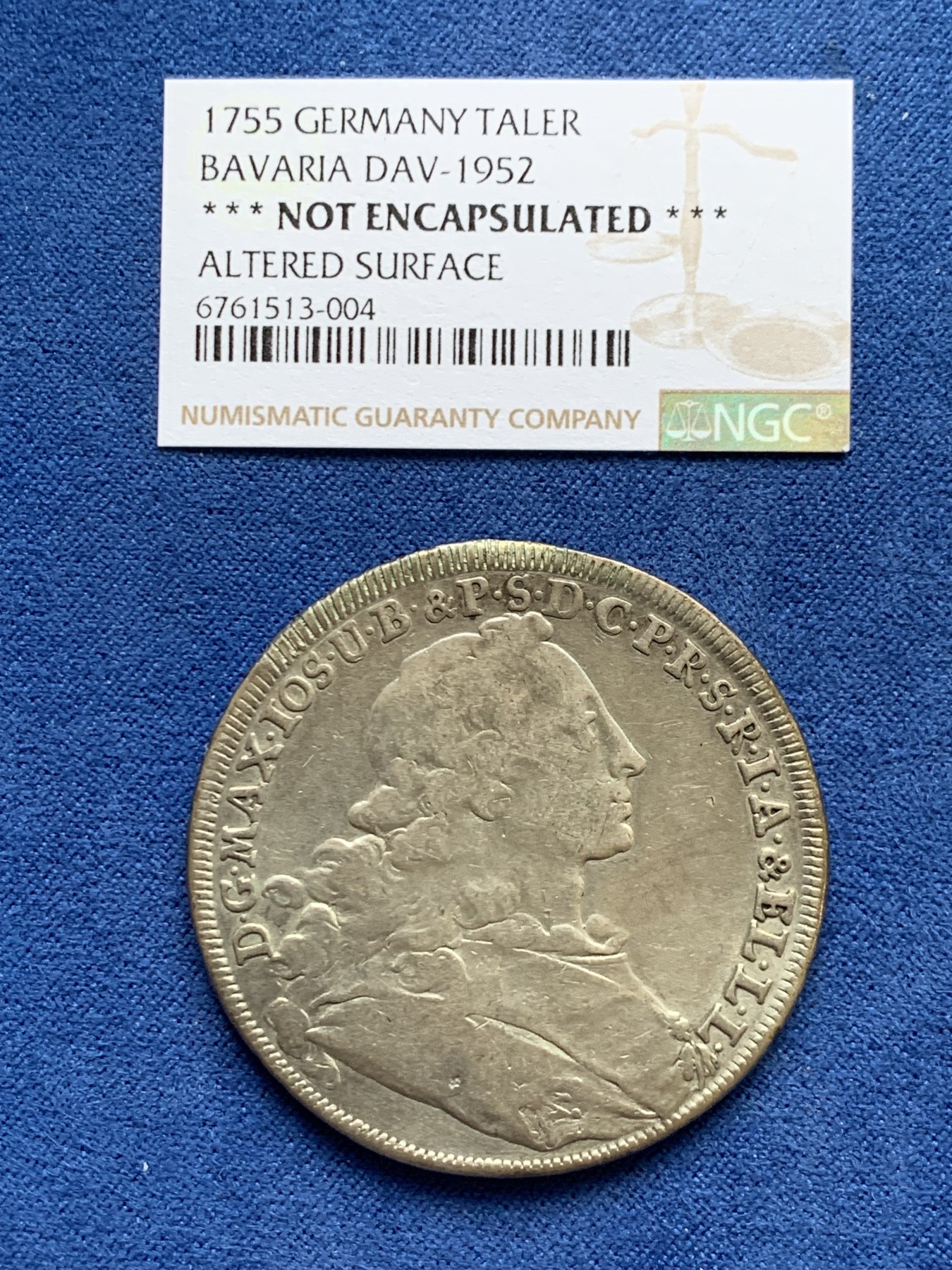 《竞宝斋》第240场-周日，周一 年终尾场 (全场包邮) 德国1755年巴伐利亚抱婴泰勒 底光充沛