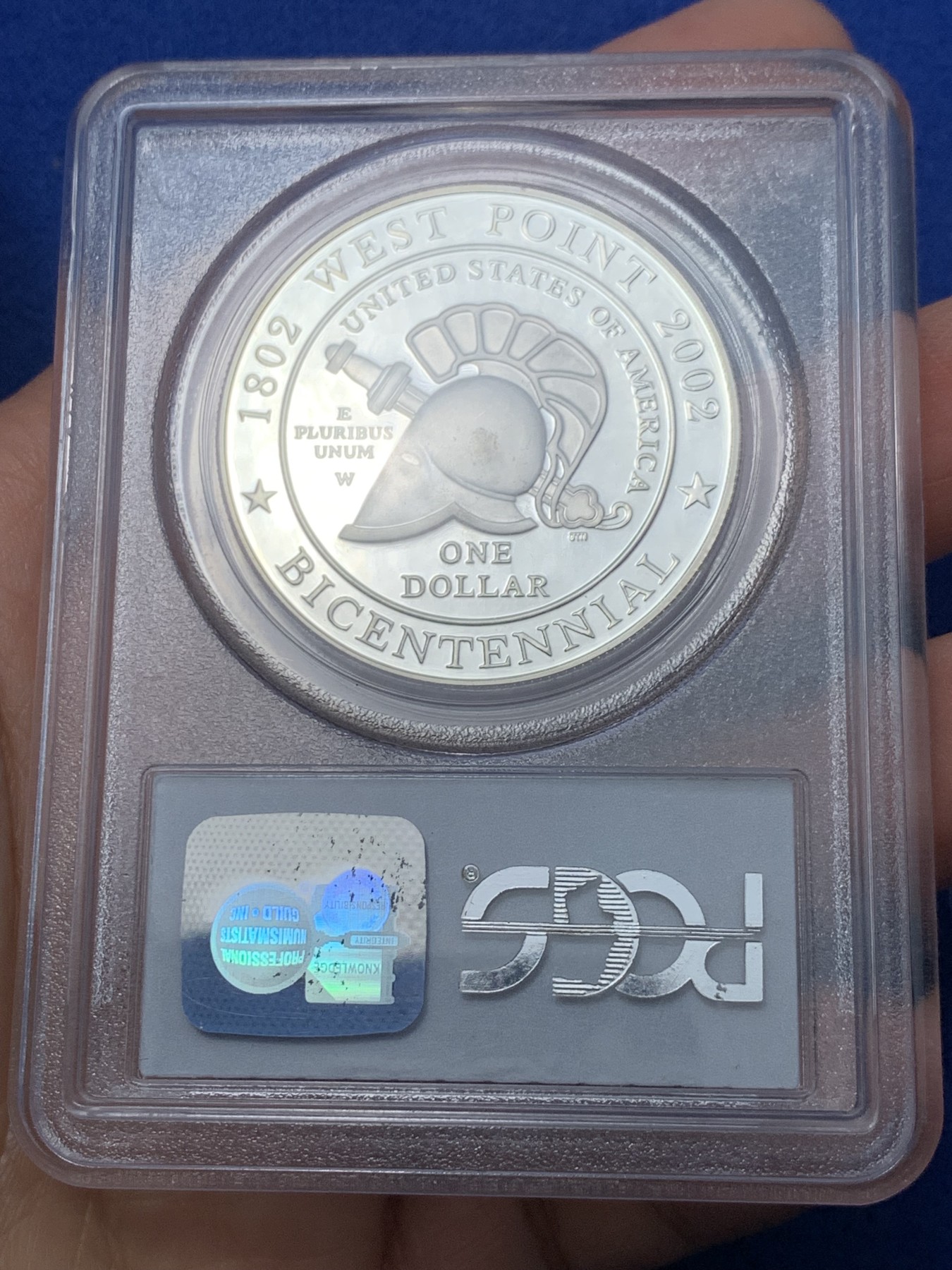 《竞宝斋》第240场-周日，周一 年终尾场 (全场包邮) PCGS-PR69DCAM 美国西点军校成立200周年纪念精制1美元银币。