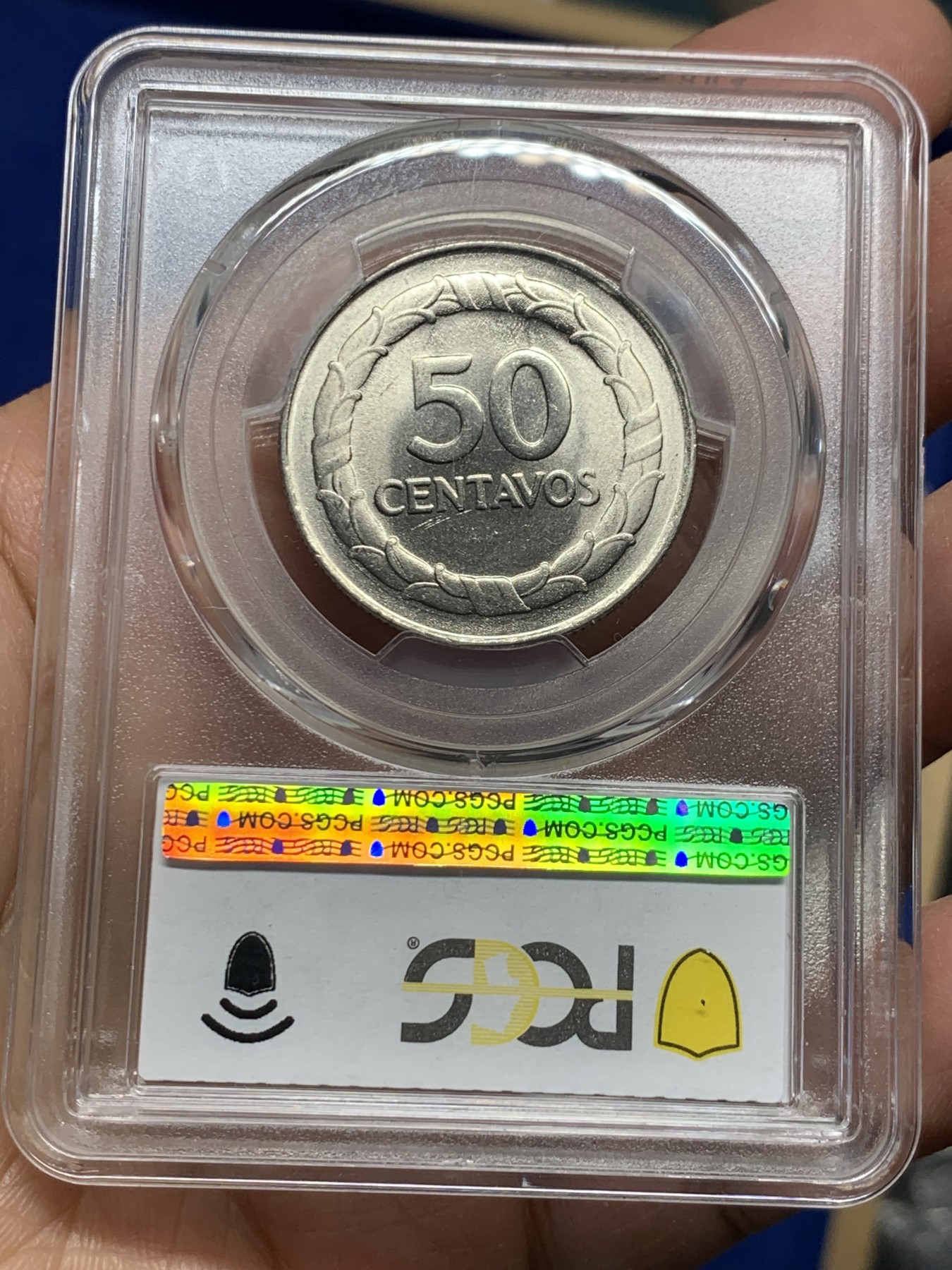 《竞宝斋》第240场-周日，周一 年终尾场 (全场包邮) PCGS金盾 MS66 哥伦比亚1967年50分镍币，高分不易