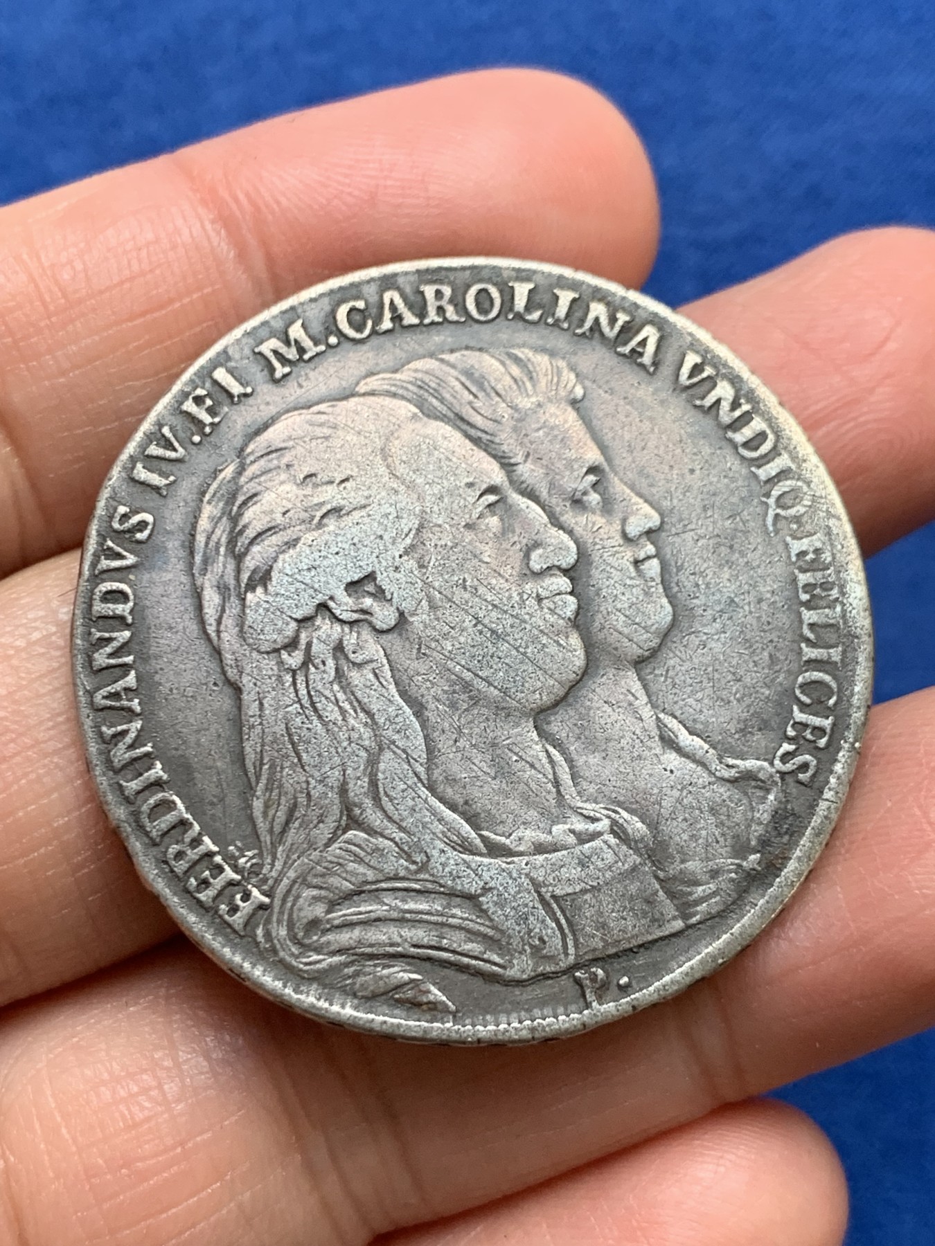 《竞宝斋》第240场-周日，周一 年终尾场 (全场包邮) 1791那不勒斯西西里120G大银币，ST James拍卖58场lot343原物