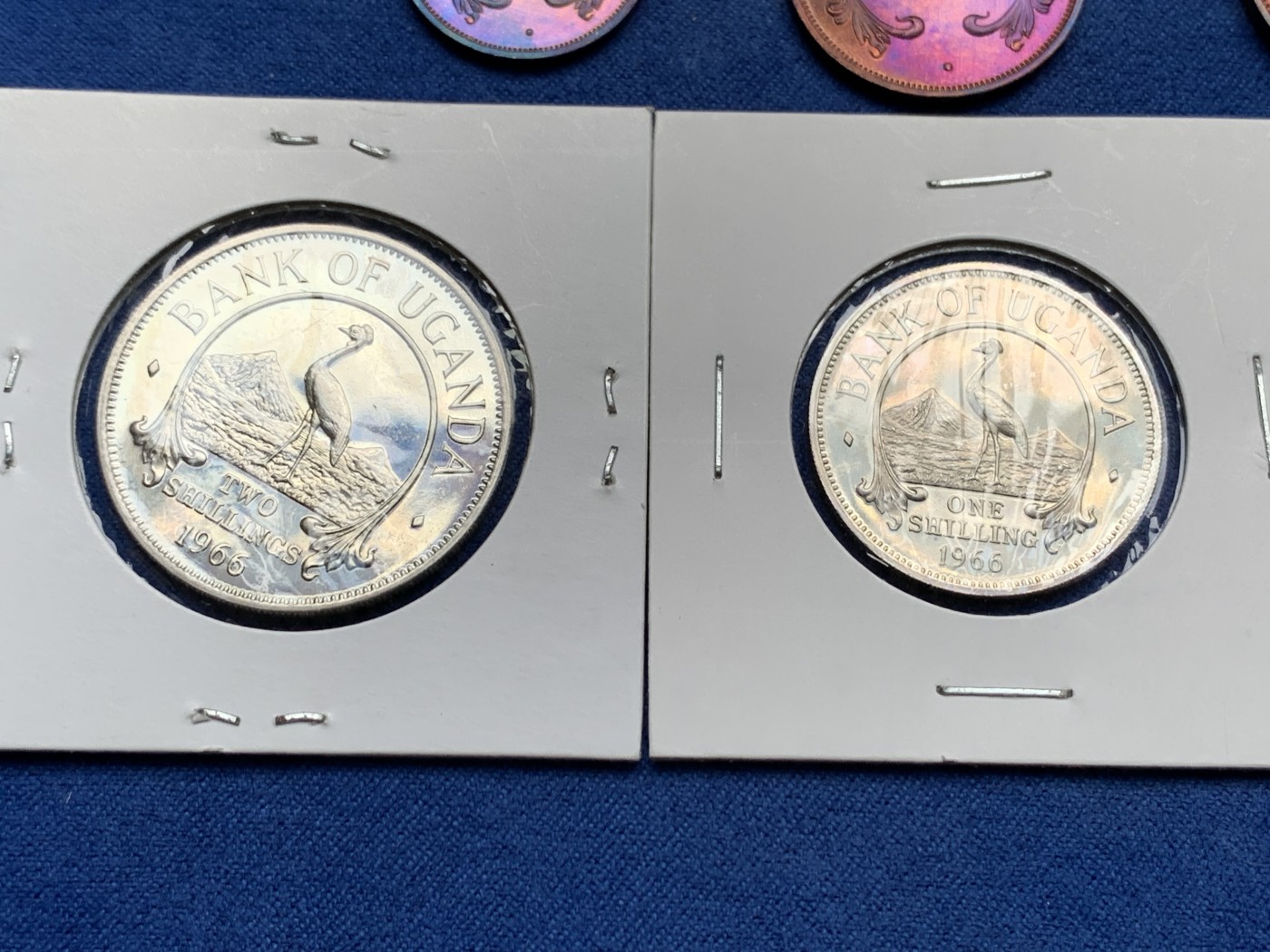 《竞宝斋》第240场-周日，周一 年终尾场 (全场包邮) 6枚一组 乌干达1966年清年份精制套币