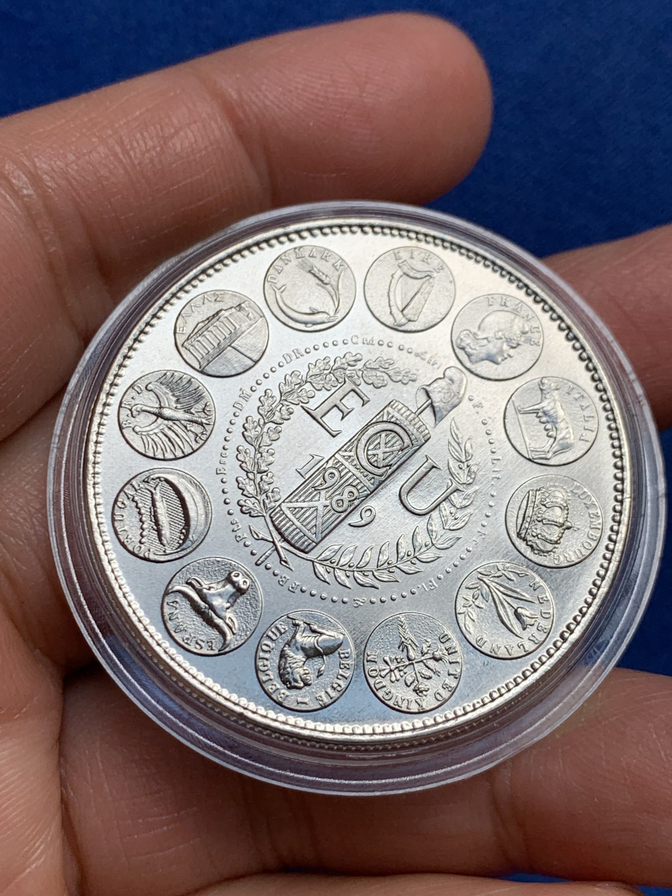 《竞宝斋》第240场-周日，周一 年终尾场 (全场包邮) 法国1989年ECU纪念币