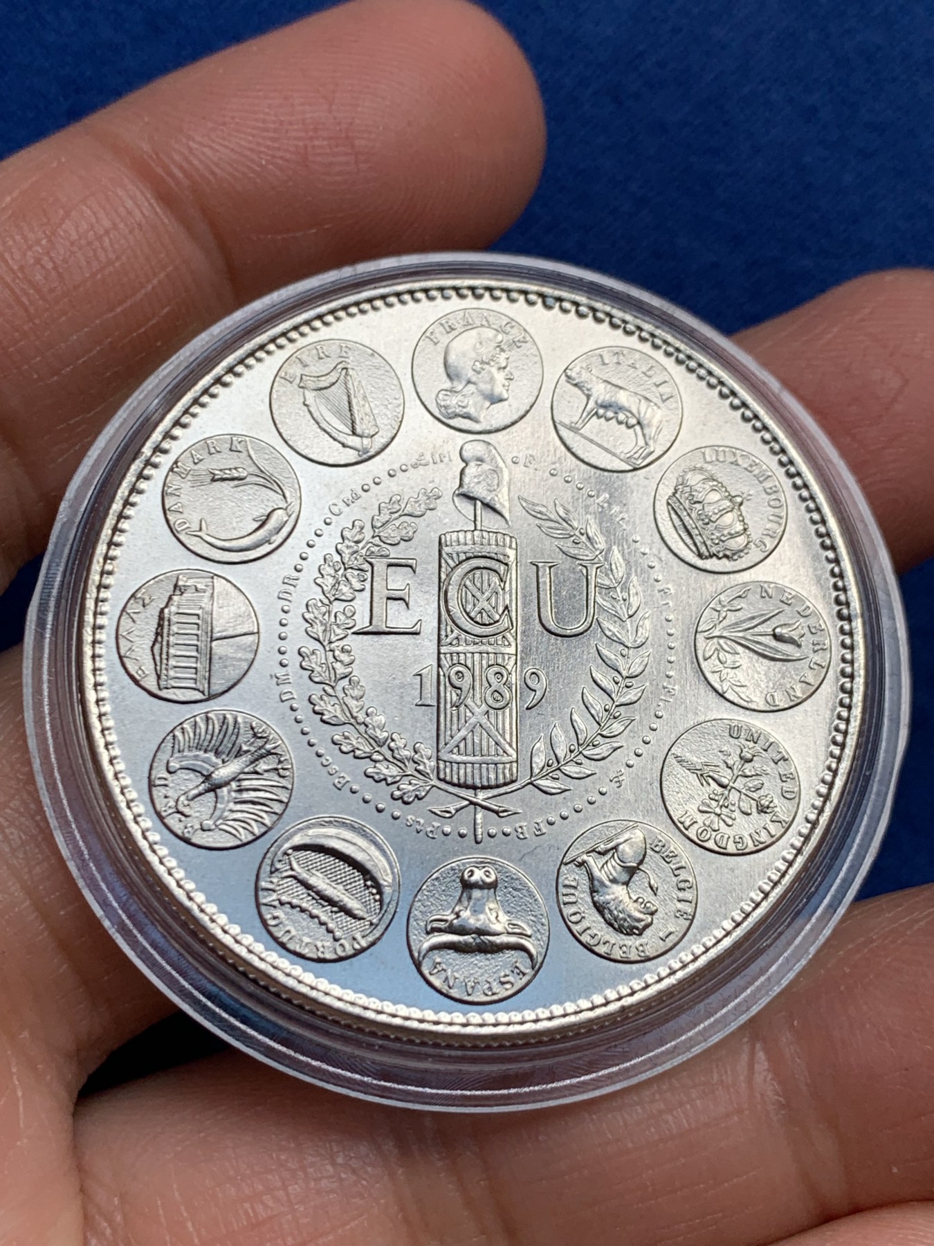 《竞宝斋》第240场-周日，周一 年终尾场 (全场包邮) 法国1989年ECU纪念币