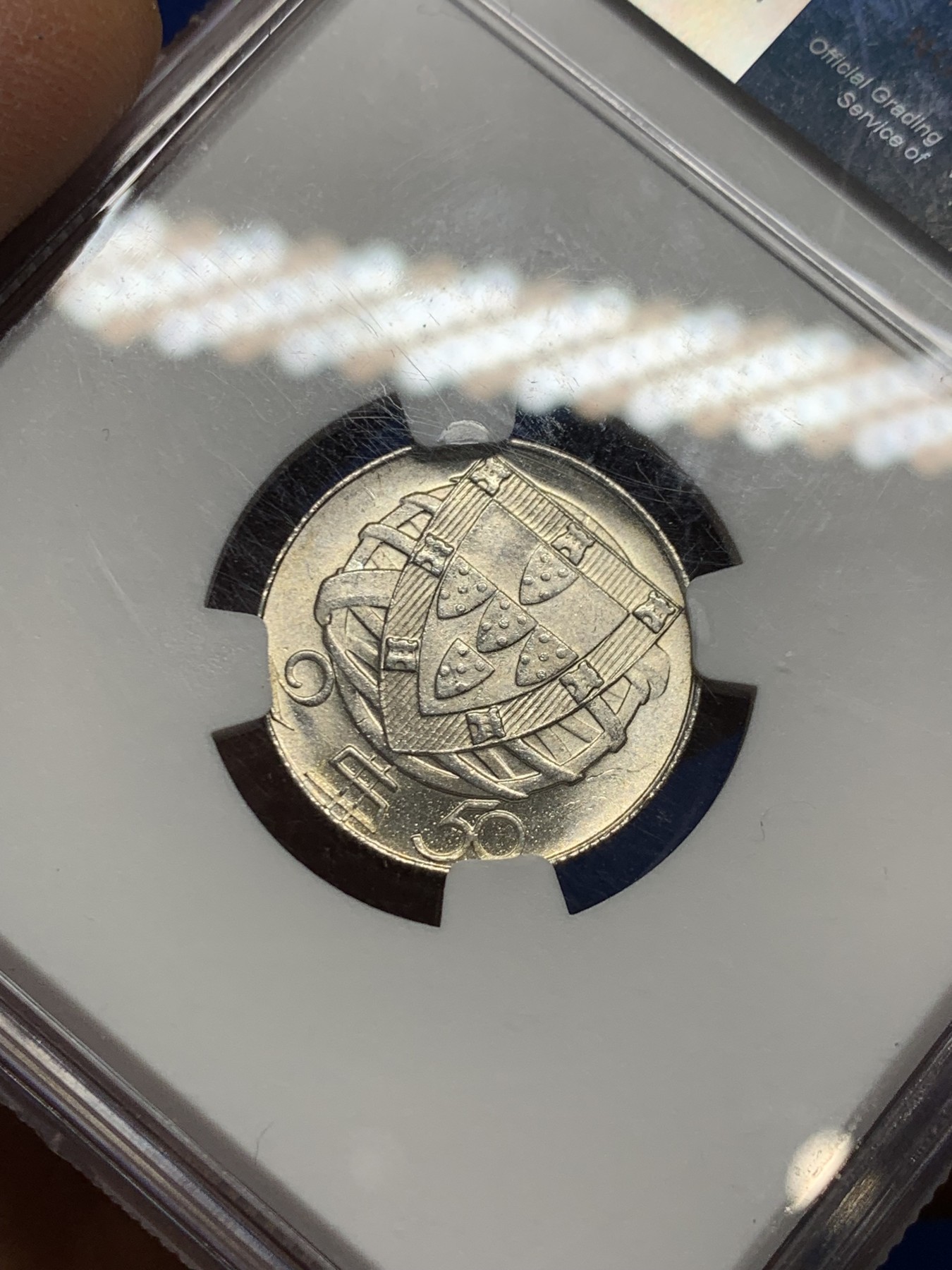 《竞宝斋》第240场-周日，周一 年终尾场 (全场包邮) NGC MS66 葡萄牙1951年帆船2.5埃斯库多银币