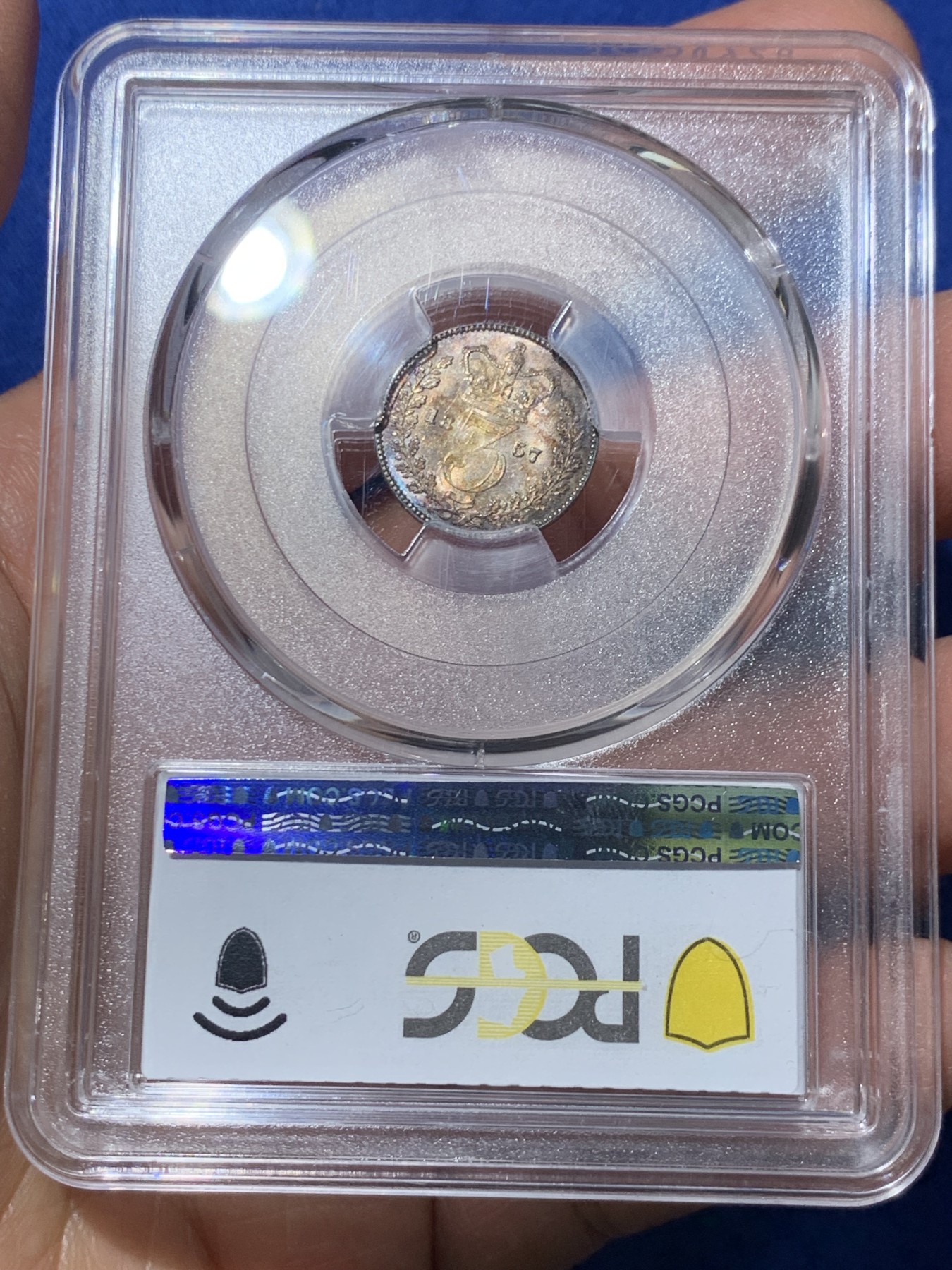 《竞宝斋》第240场-周日，周一 年终尾场 (全场包邮) 4枚一组 PCGS PL63-67 英国1857小维早期濯足币，1D+2D+3D+4D面值，顶级分数PL状态，附送原盒传承有序