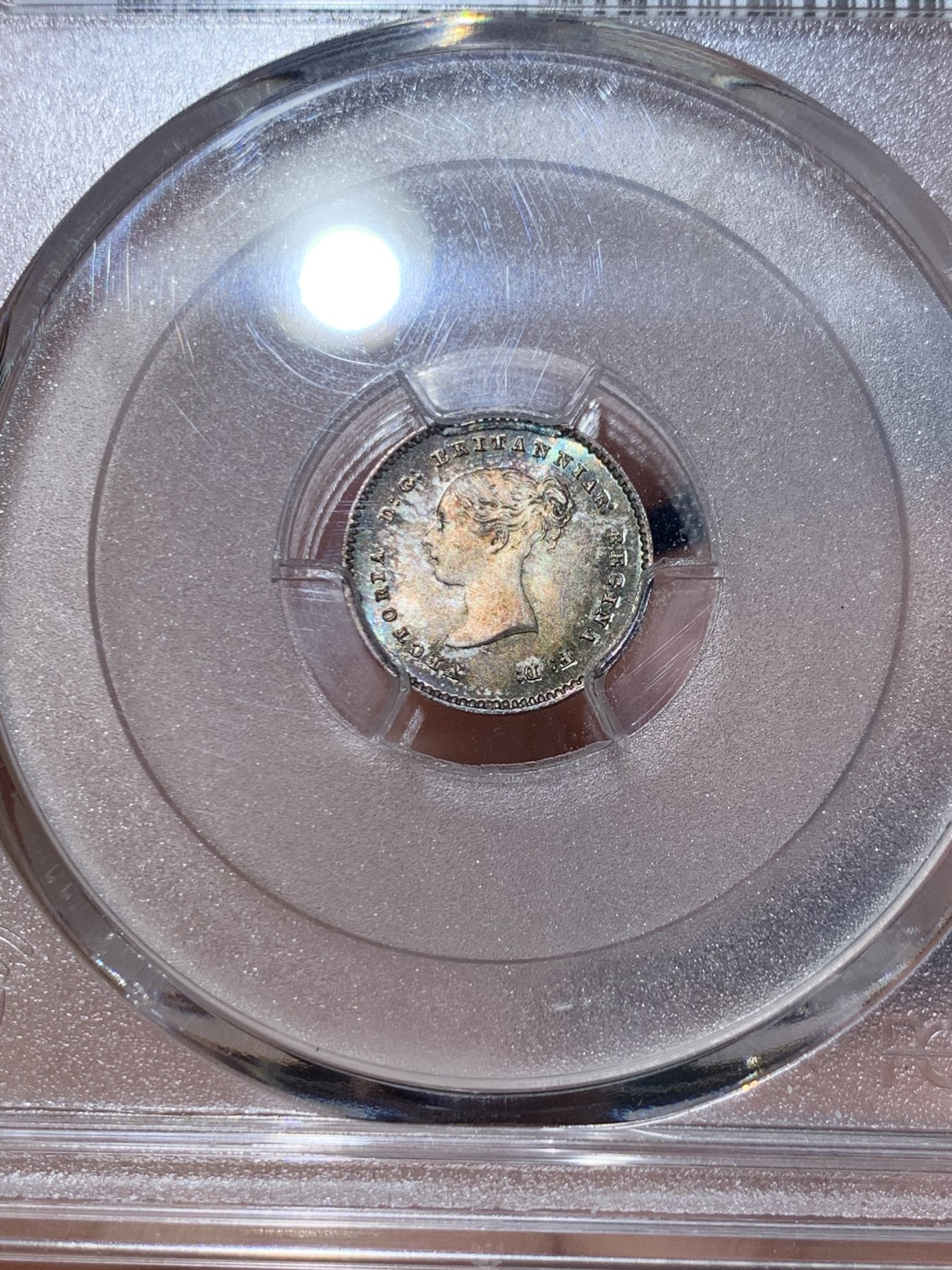 《竞宝斋》第240场-周日，周一 年终尾场 (全场包邮) 4枚一组 PCGS PL63-67 英国1857小维早期濯足币，1D+2D+3D+4D面值，顶级分数PL状态，附送原盒传承有序