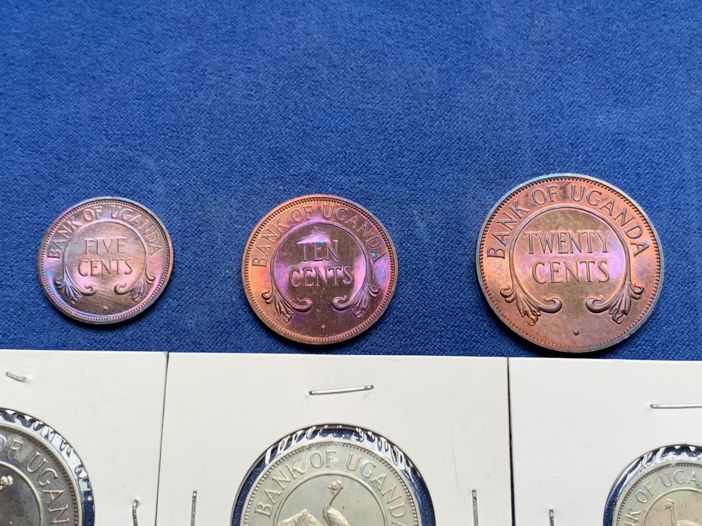 《竞宝斋》第240场-周日，周一 年终尾场 (全场包邮) 6枚一组 乌干达1966年清年份精制套币