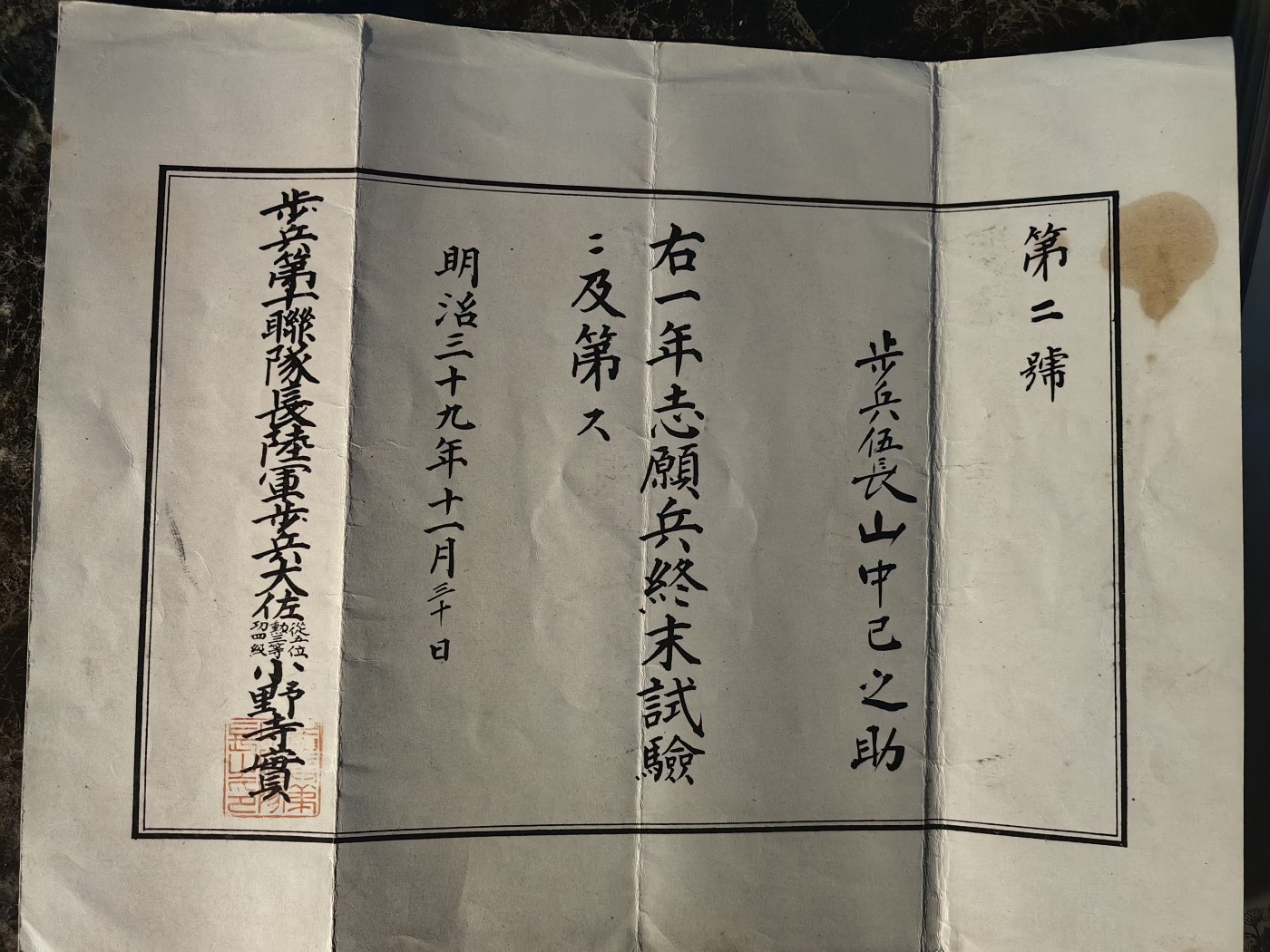 小杏高端人物章证专场 一年志愿兵 合格证书