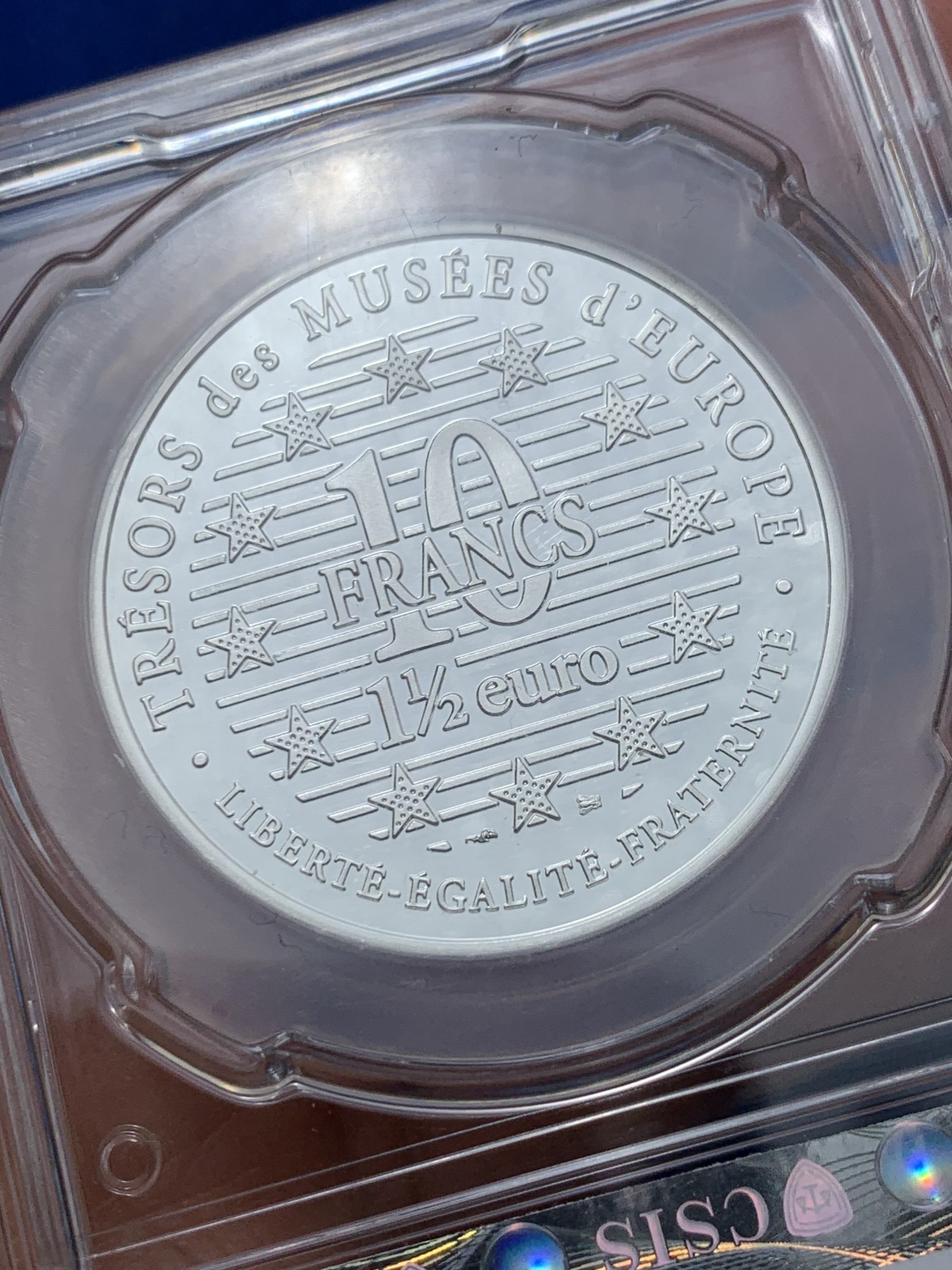 《竞宝斋》第240场-周日，周一 年终尾场 (全场包邮) 信泰PF70UC 1997法国银币 奥地利画家克莱门特名画“吻”