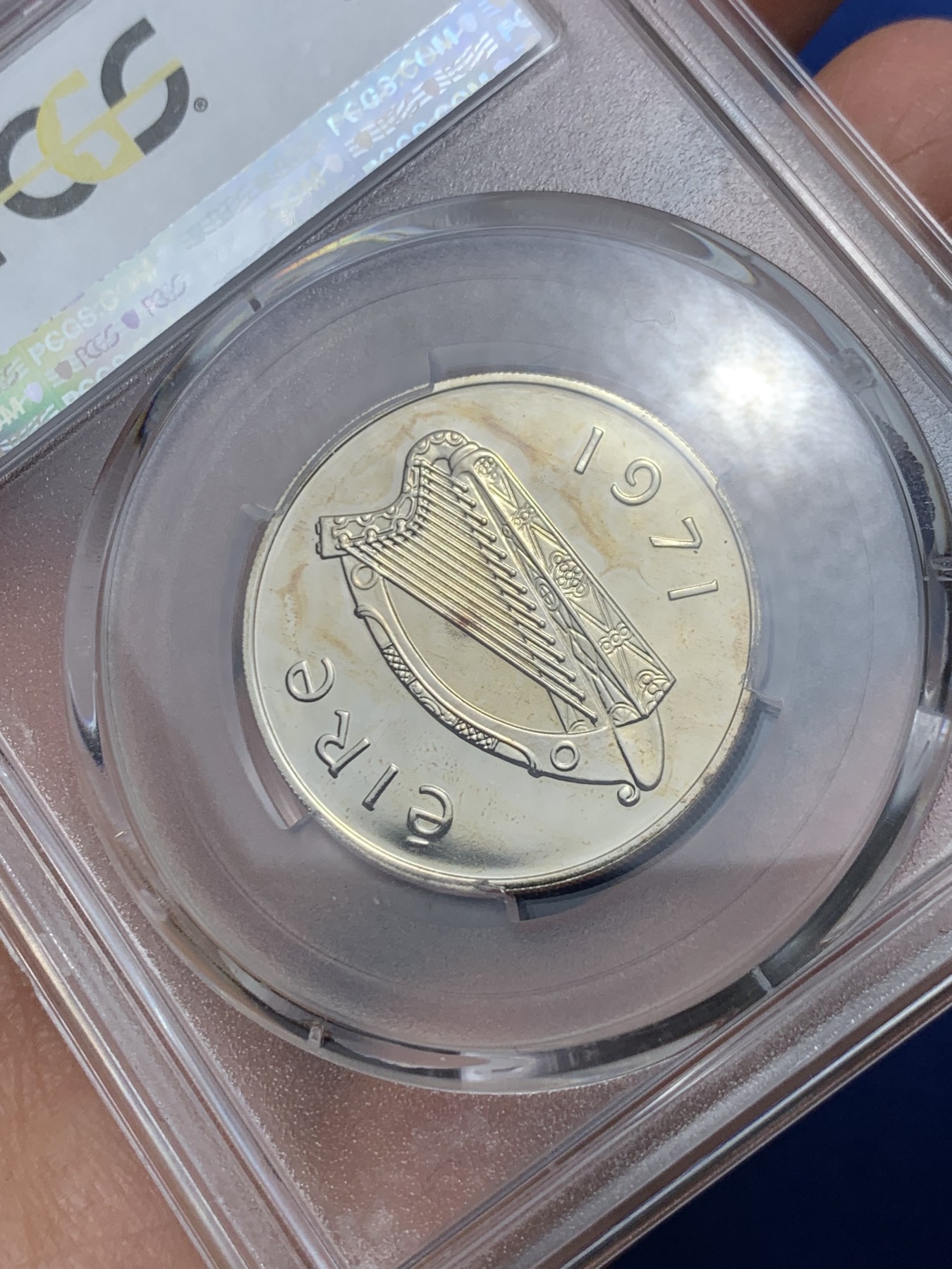 《竞宝斋》第240场-周日，周一 年终尾场 (全场包邮) PCGS PR66CAM 爱尔兰1971三文鱼10便士 受欢迎的爱尔兰动物系列