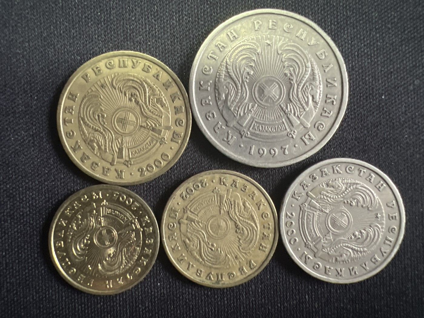 第519期  硬币专场 （无押金，捡漏，全场50包邮，偏远地区除外，接收代拍业务） 哈萨克斯坦硬币五枚
