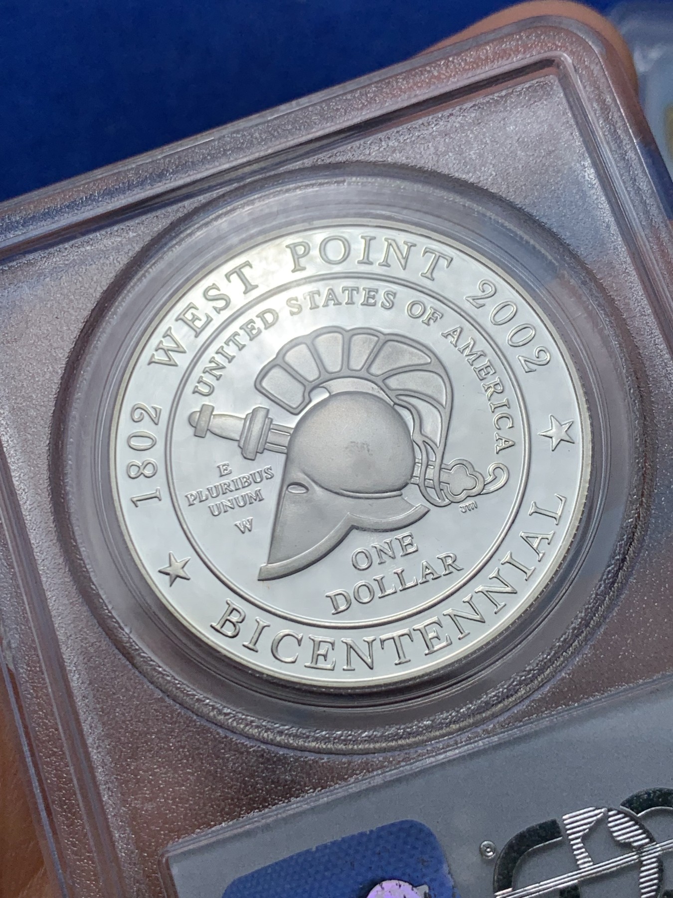 《竞宝斋》第240场-周日，周一 年终尾场 (全场包邮) PCGS-PR69DCAM 美国西点军校成立200周年纪念精制1美元银币。