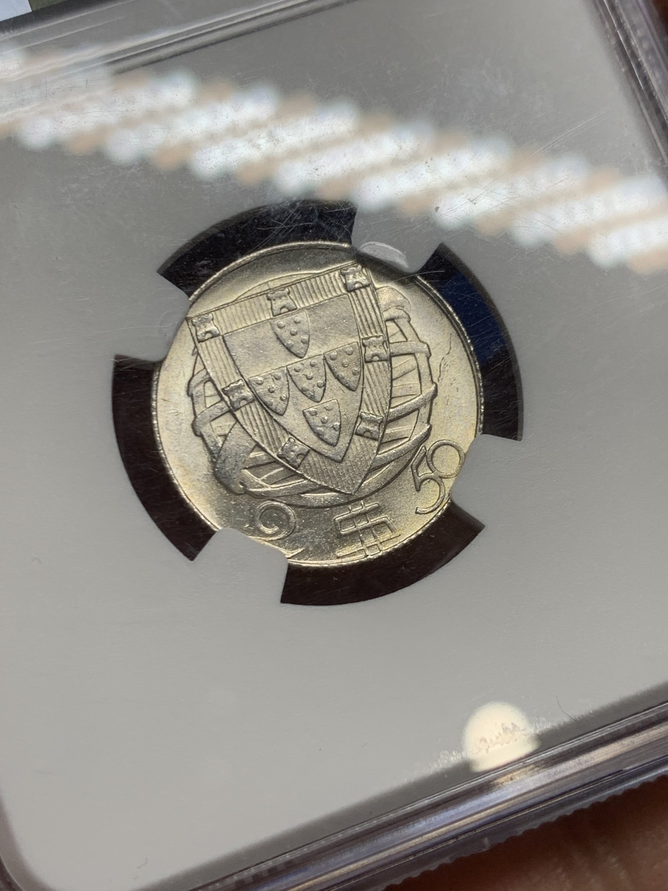 《竞宝斋》第240场-周日，周一 年终尾场 (全场包邮) NGC MS66 葡萄牙1951年帆船2.5埃斯库多银币