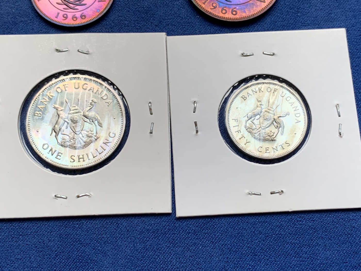 《竞宝斋》第240场-周日，周一 年终尾场 (全场包邮) 6枚一组 乌干达1966年清年份精制套币