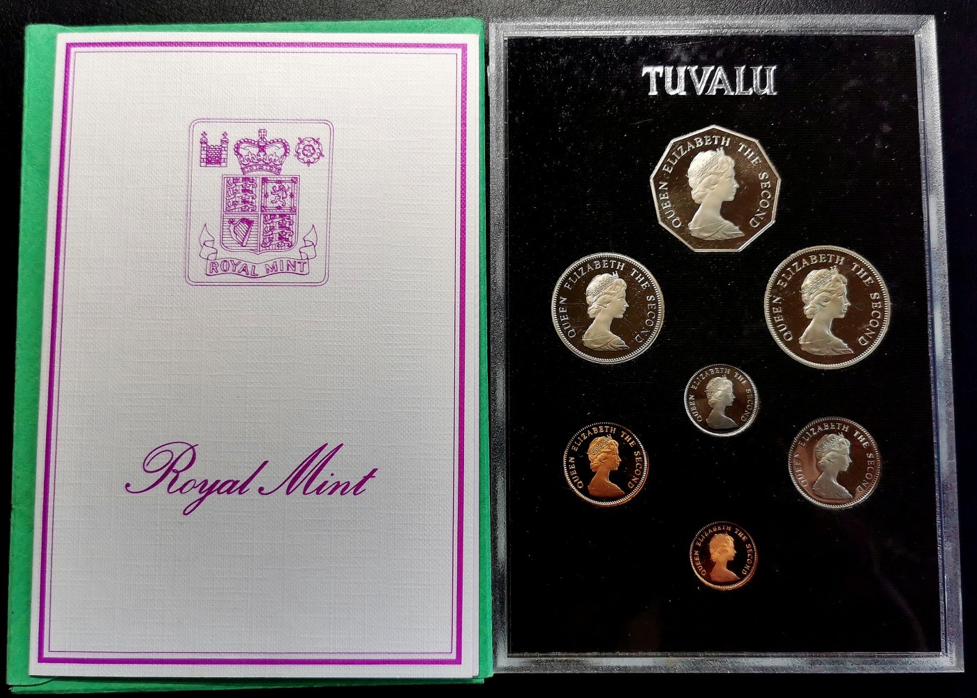 凡希社世界钱币微拍第二百六十期 1981图瓦卢精铸PS原厂塑封附证书！