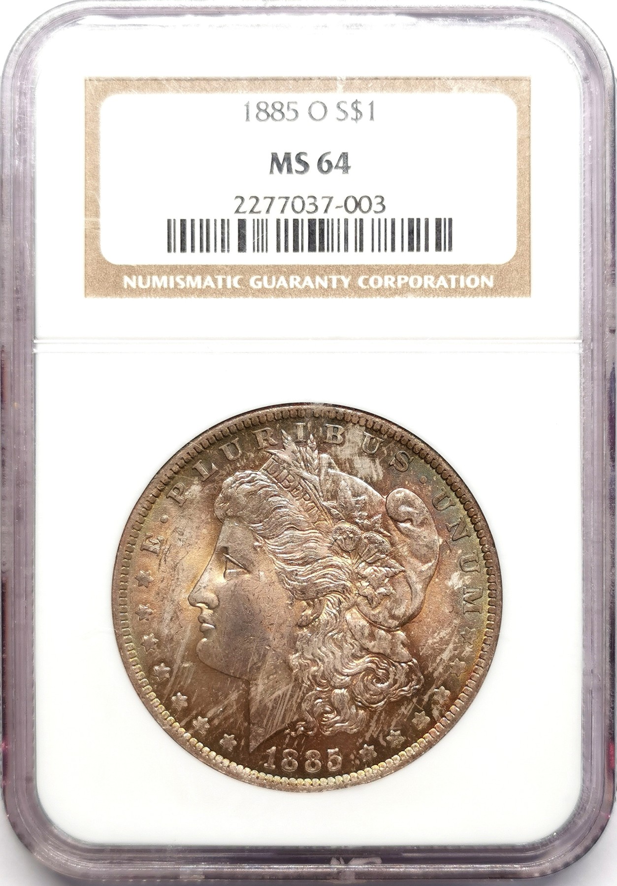 凡希社世界钱币微拍第二百六十期 1885O美国摩根壹元大银NGC-MS64