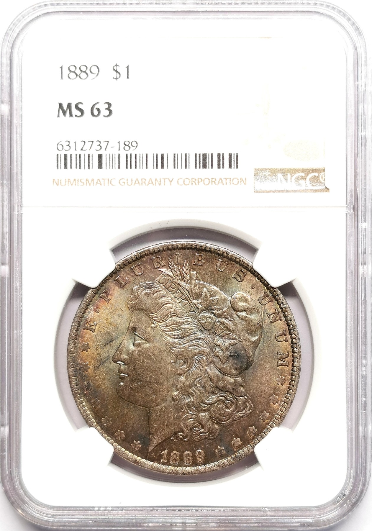 凡希社世界钱币微拍第二百六十期 1889美国摩根壹元大银NGC-MS63