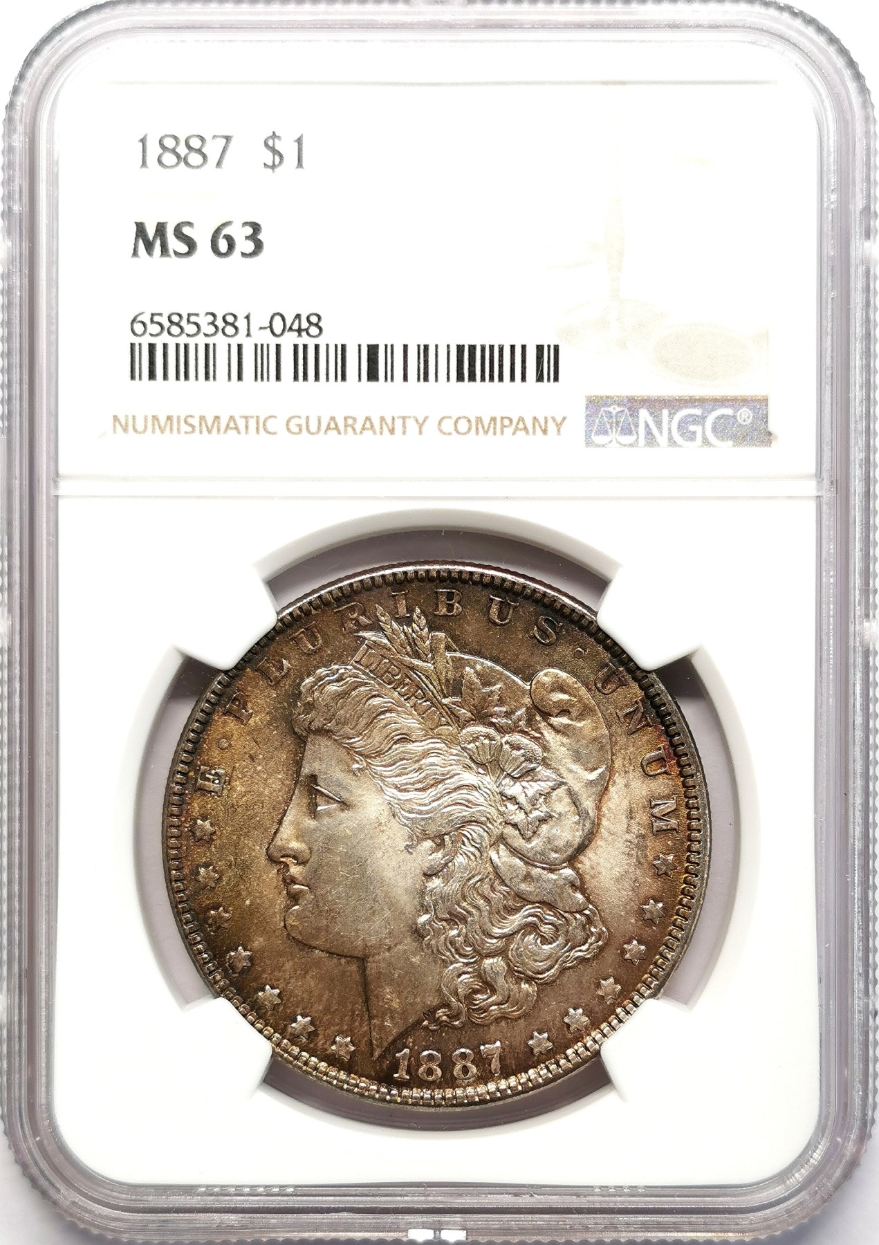 凡希社世界钱币微拍第二百六十期 1887美国摩根壹元大银NGC-MS63