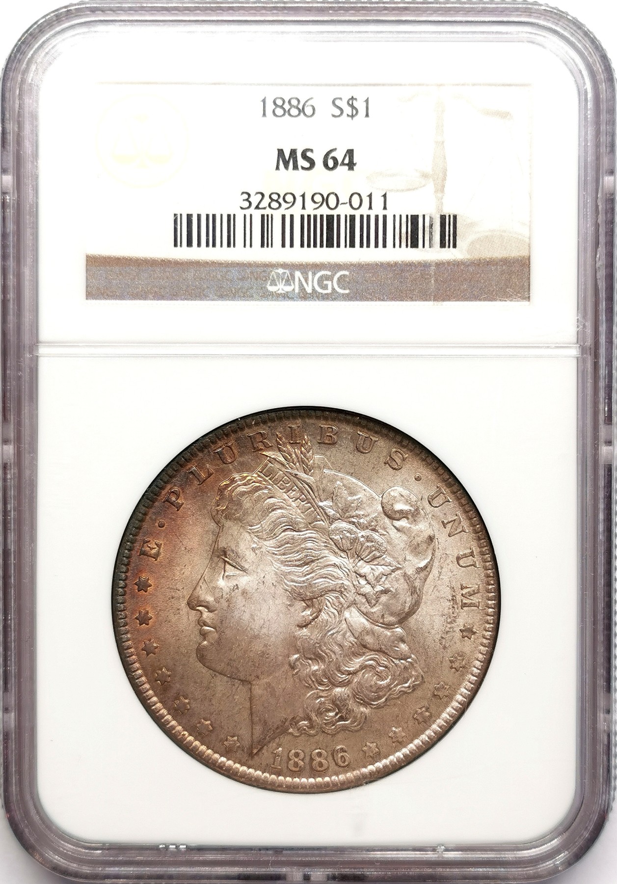 凡希社世界钱币微拍第二百六十期 1886美国摩根壹元大银NGC-MS64