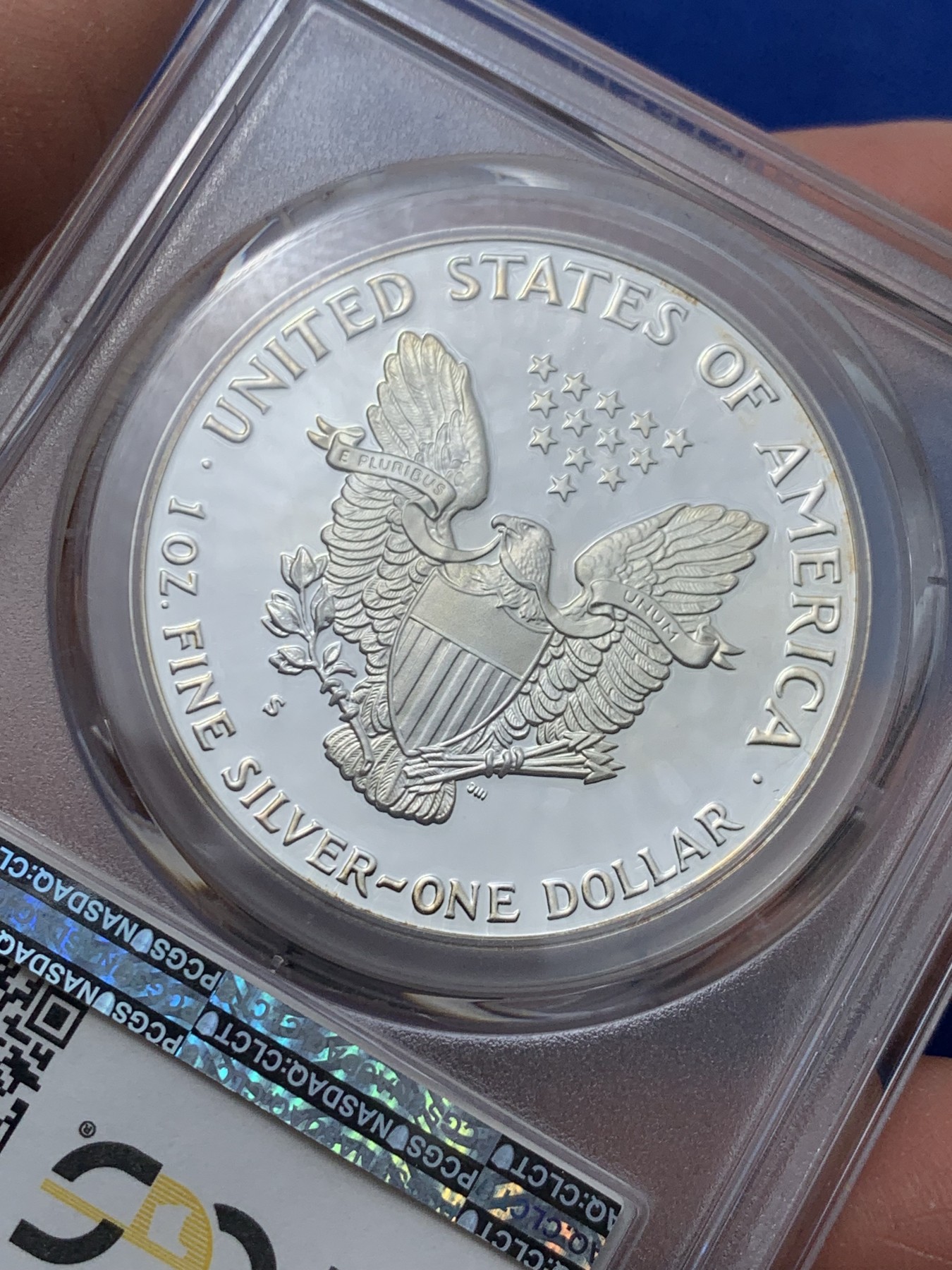 《竞宝斋》第240场-周日，周一 年终尾场 (全场包邮) PCGS PR68DCAM 美国 1989年 行走 女神 1盎司 精制银币