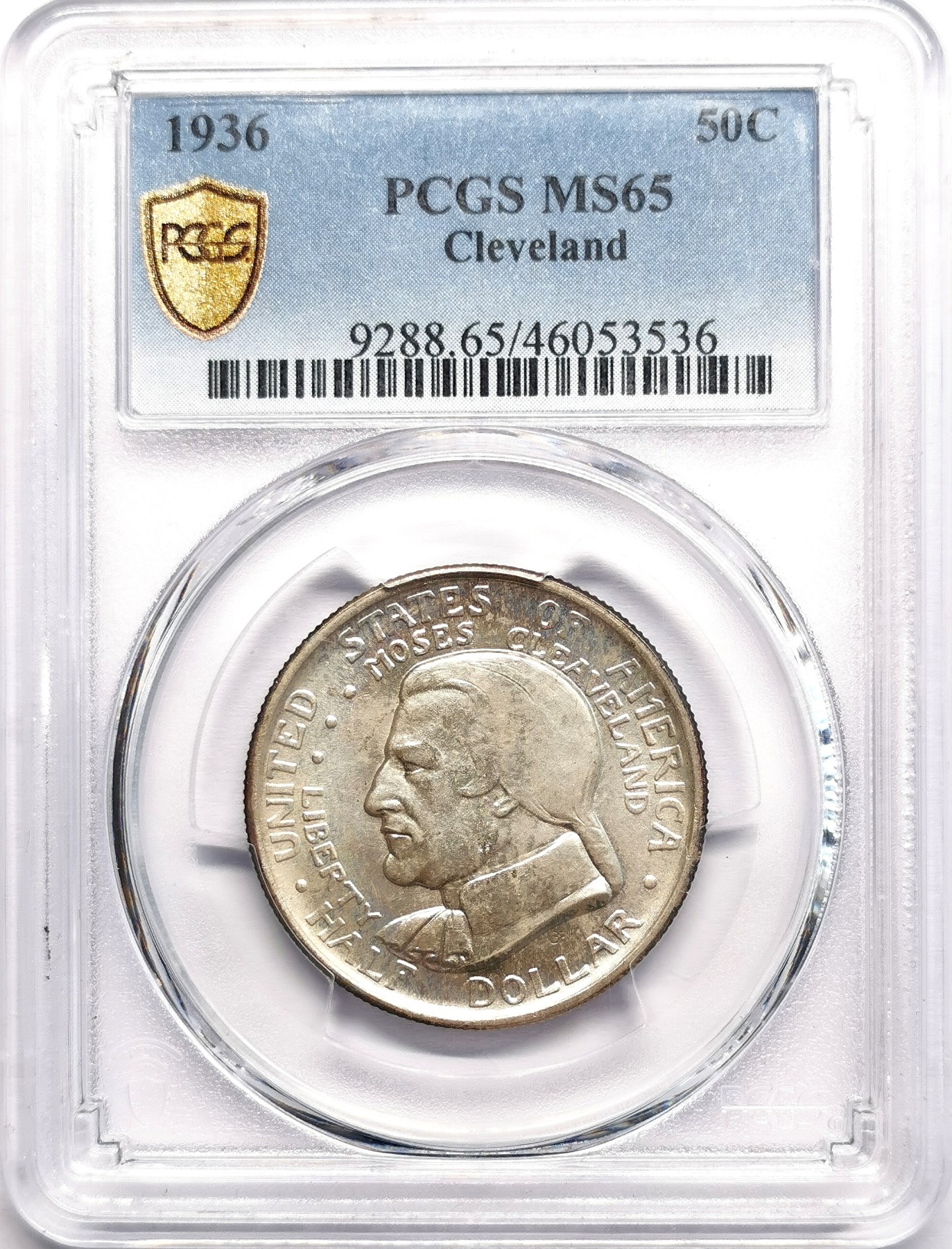 凡希社世界钱币微拍第二百六十期 1936美国克利夫兰50美分纪念银币PCGS-MS65