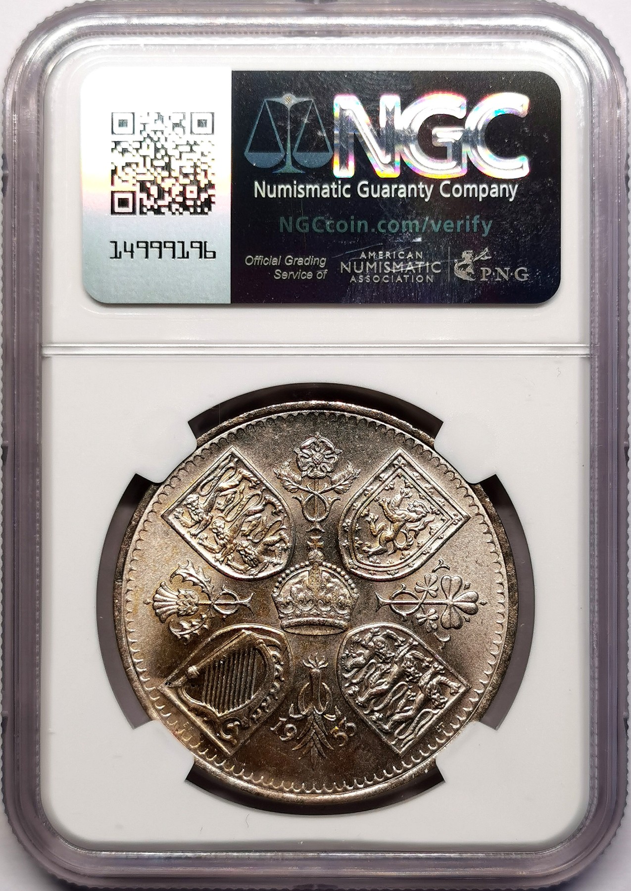 凡希社世界钱币微拍第二百六十期 1953英国伊丽莎白加冕纪念克朗NGC-MS64