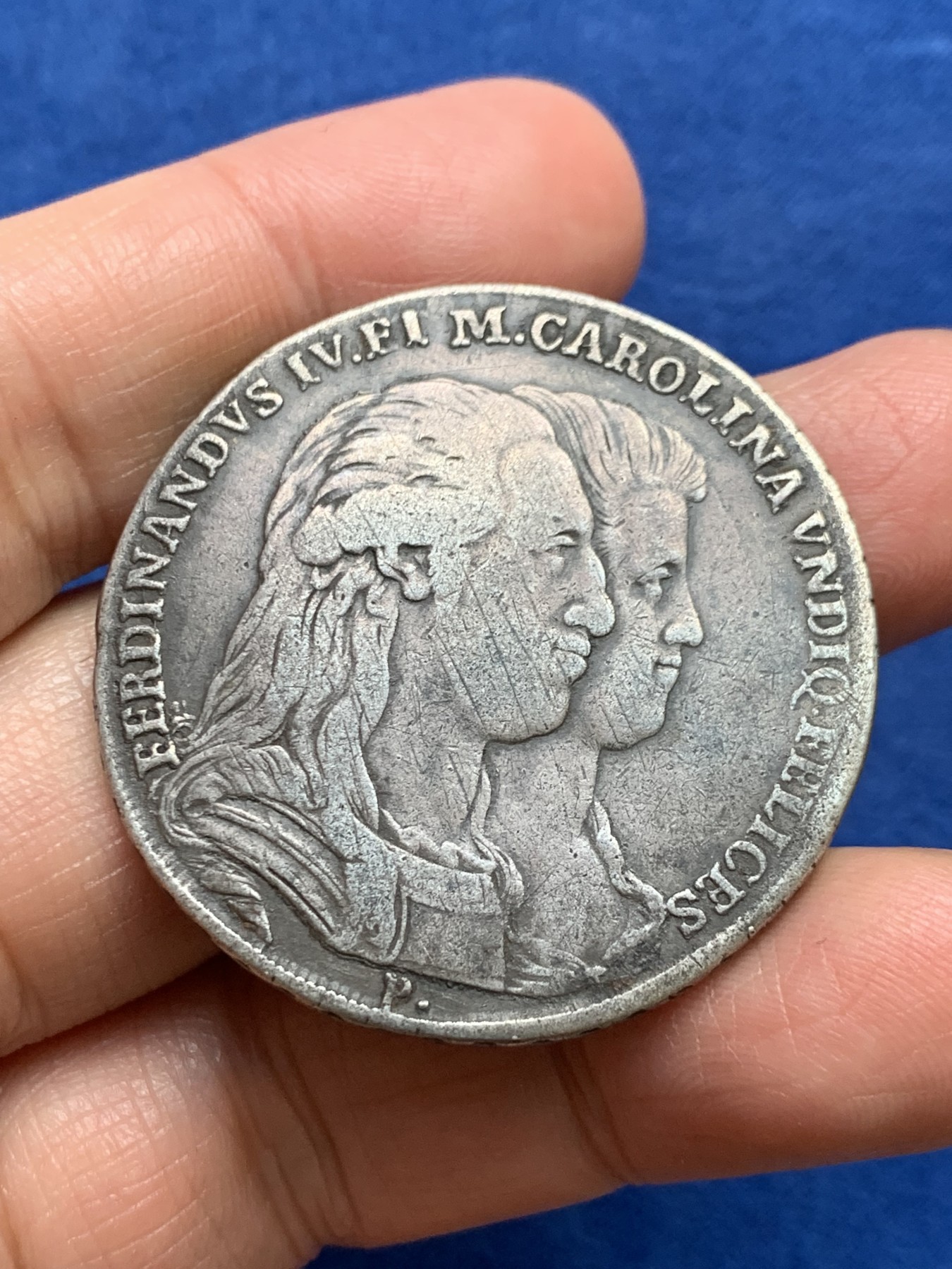 《竞宝斋》第240场-周日，周一 年终尾场 (全场包邮) 1791那不勒斯西西里120G大银币，ST James拍卖58场lot343原物