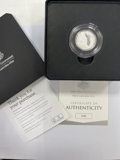康怡轩钱币【以色列+葡萄牙+库克+澳大利亚+芬兰】第251003期  2022年澳大利亚发行蒙戈足迹1澳元精制纪念银币
