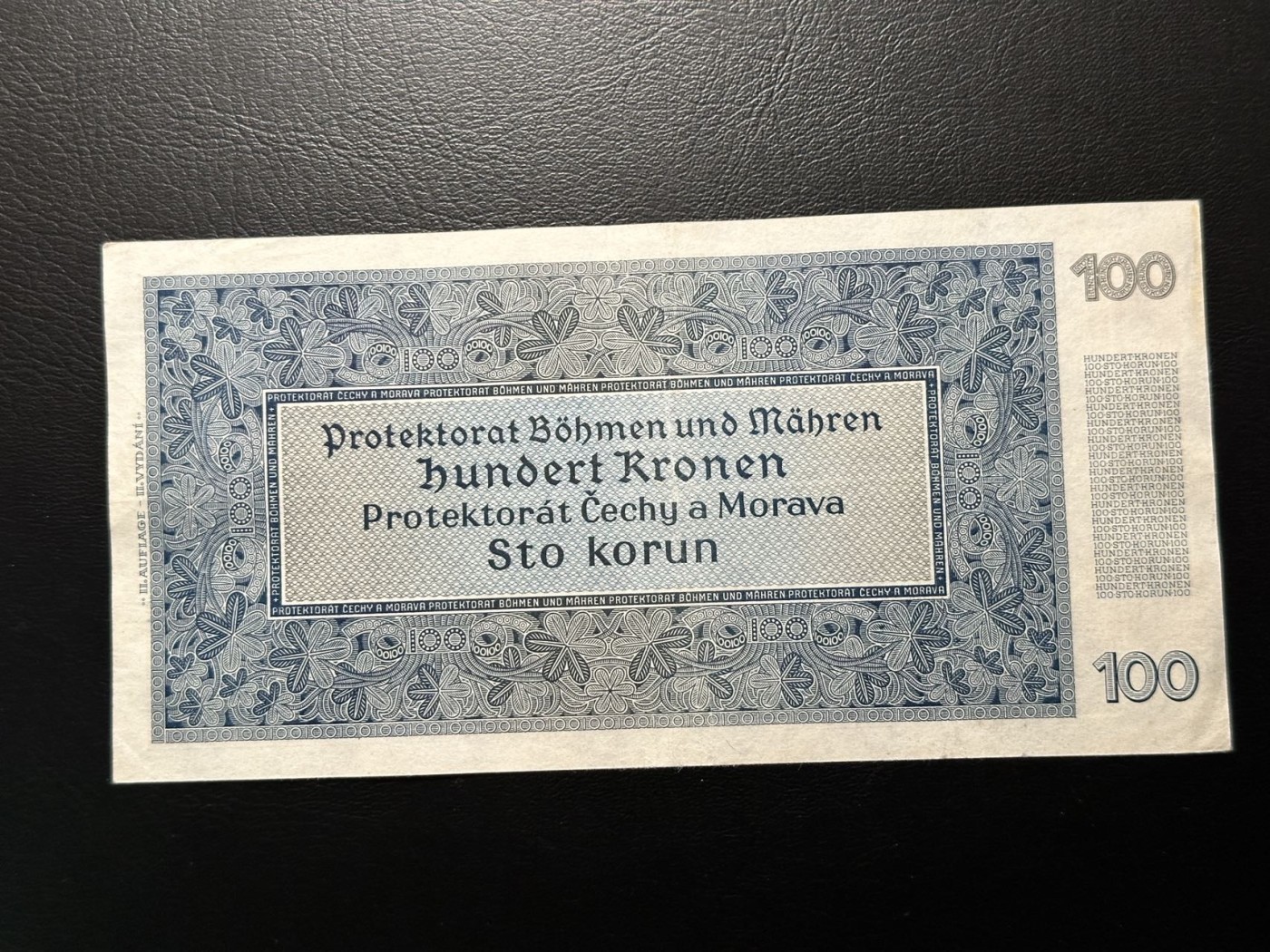 第三十六场！（本期有pmg记录仅两枚的顶级高货） 波西米亚1940年100克朗实钞！！荧光漂亮！风景大气！品相unc-au！