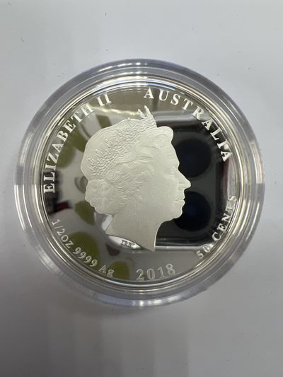康怡轩钱币【以色列+葡萄牙+库克+澳大利亚+芬兰】第251003期  2018年澳大利亚发行生肖狗50分精制纪念银币