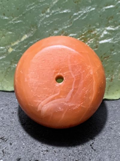 精美亚光保山南红玛瑙墩子一个， - 精美亚光保山南红玛瑙墩子一个，