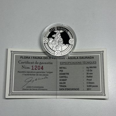 康怡轩钱币【安道尔+西班牙+拉脱维亚+刚果+瑞士+奥地利 纪念币专场】第251014期 2010年安道尔发行神的仆人系列之圣克里斯托弗精制纪念银币  1枚