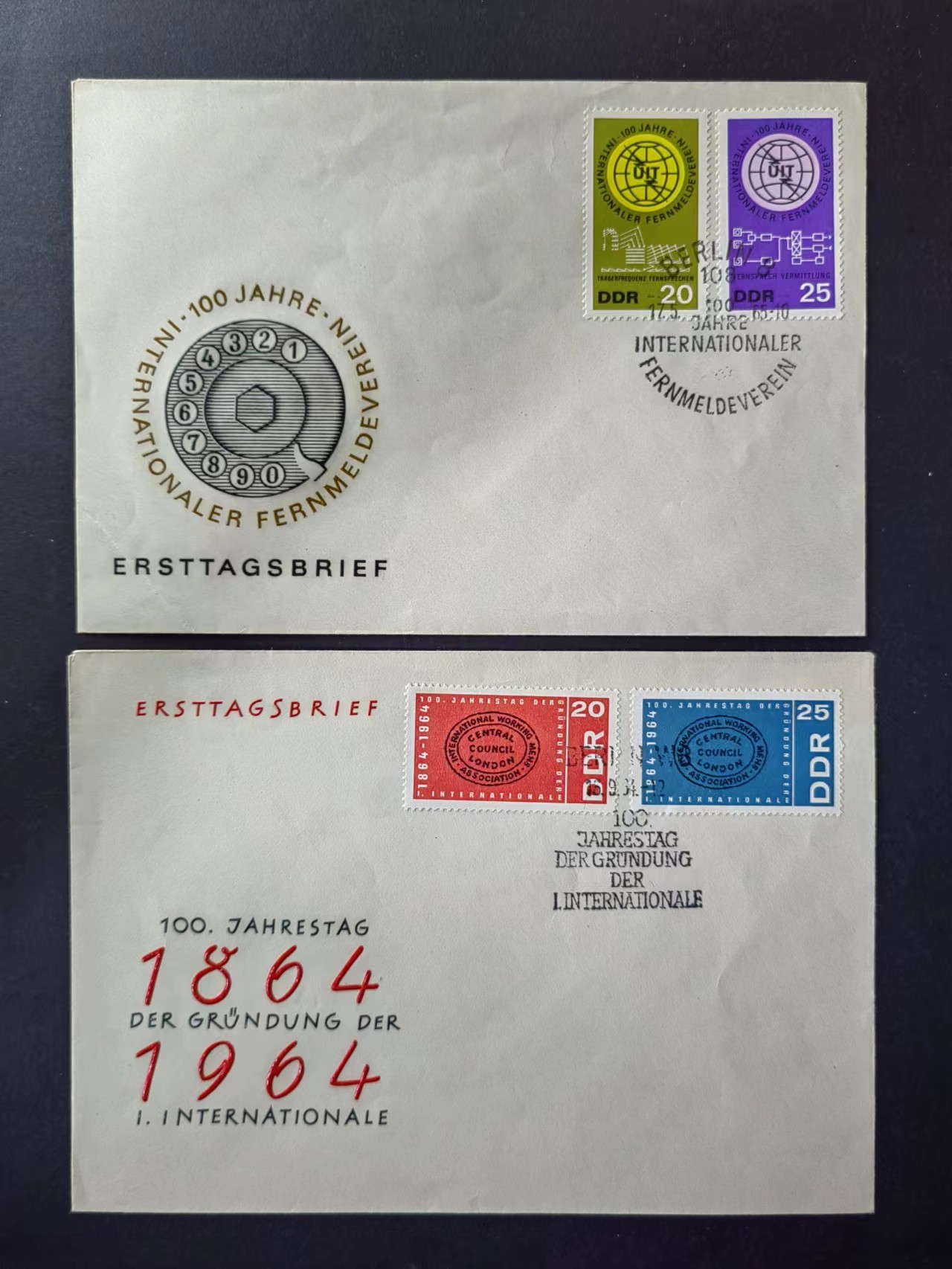 多国邮品✌（拍卖场）精品🔥专场 第④⑥场 东德60年代 事件纪念首日封 5件