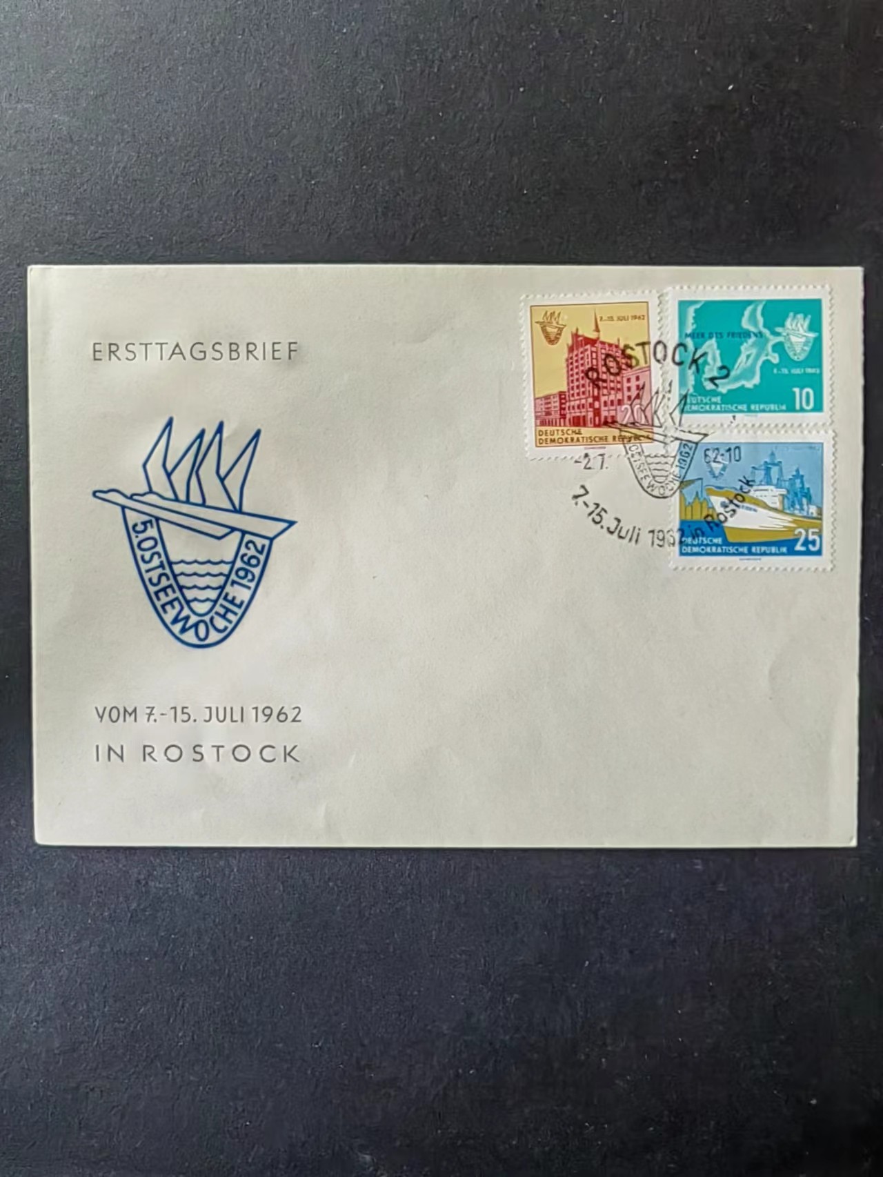 多国邮品✌（拍卖场）精品🔥专场 第④⑥场 东德60年代 事件纪念首日封 5件