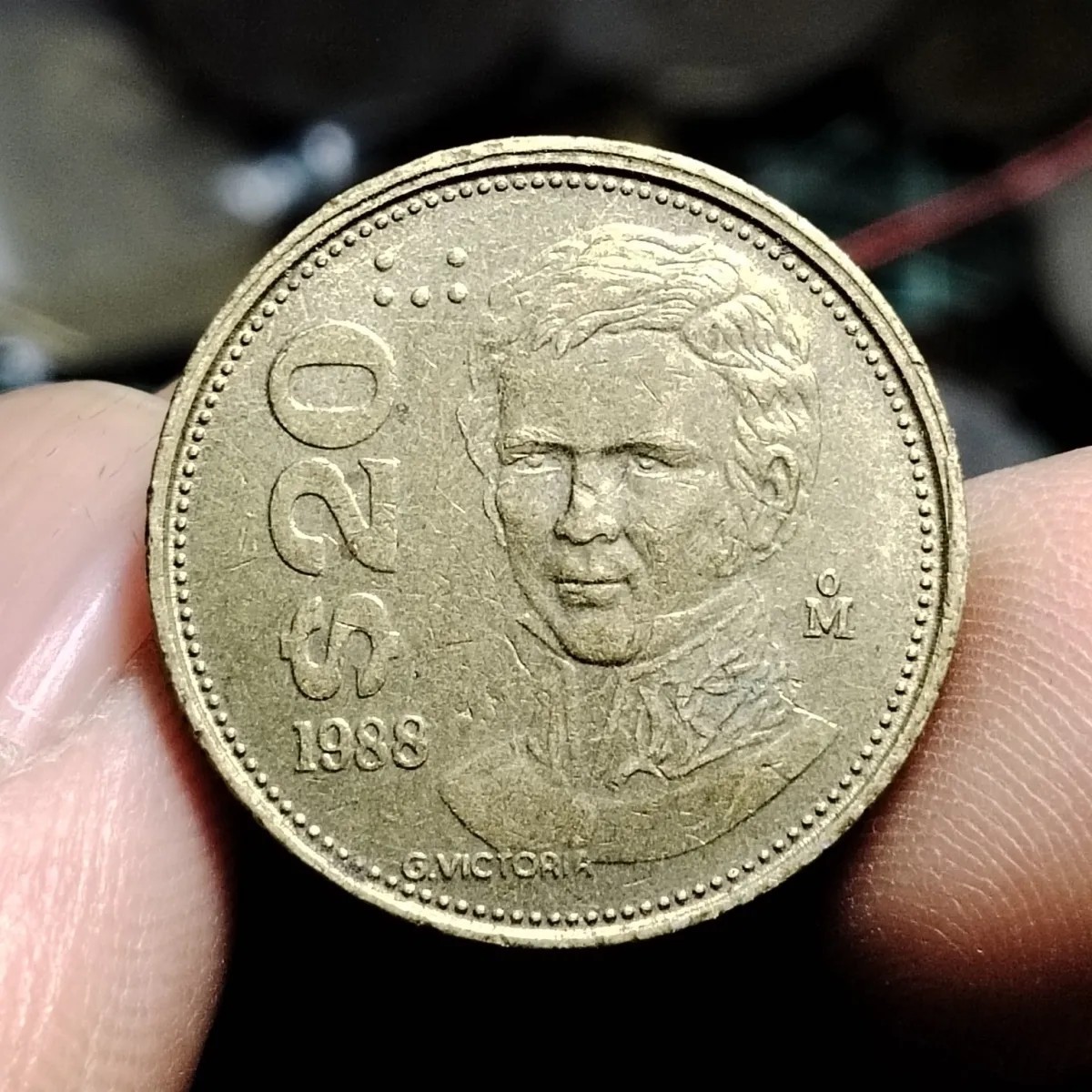 240130 墨西哥20比索厚铜币 年份随机21mm