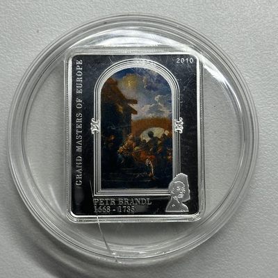 康怡轩钱币【以色列+葡萄牙+库克+澳大利亚+芬兰】第450期  - 2010年库克发行欧洲艺术大师-切赫布兰德《上帝的信徒》彩色银币  1枚 裸币