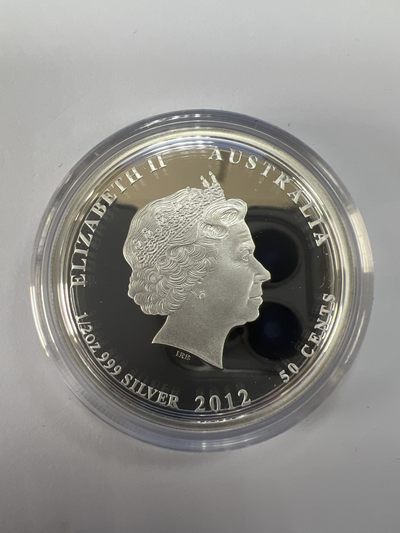 康怡轩钱币【以色列+葡萄牙+库克+澳大利亚+芬兰】第251003期  2012年澳大利亚发行鳐鱼50分半盎司彩色精制纪念银币
