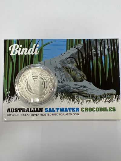 康怡轩钱币【以色列+葡萄牙+库克+澳大利亚+芬兰】第251003期  2013年澳大利亚发行咸水鳄1澳元精制纪念银币