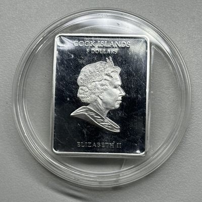 康怡轩钱币【以色列+葡萄牙+库克+澳大利亚+芬兰】第251003期  2010年库克发行欧洲艺术大师-切赫布兰德《上帝的信徒》彩色银币  1枚 裸币