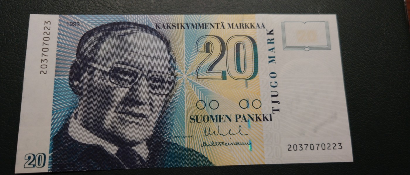 【世界钱币】精选微拍第91期暨2024年第二期 混合场 1993年芬兰20 初版无Litt 少见 全新绝品无4尾号223