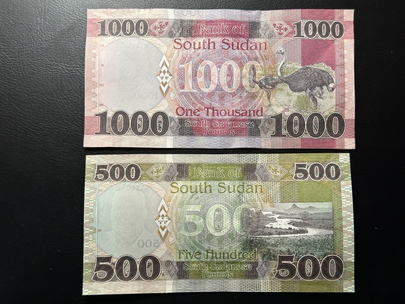 第三十六场！（本期有pmg记录仅两枚的顶级高货） 南苏丹最大面值一组两张！品相unc，尾2同62，与上一份连号！