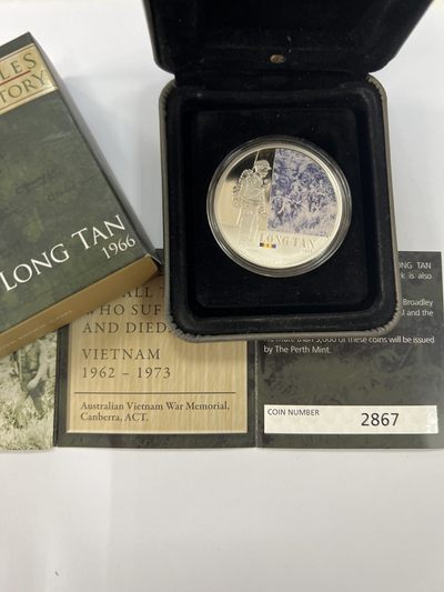 康怡轩钱币【以色列+葡萄牙+库克+澳大利亚+芬兰】第251003期  2012年澳大利亚发行龙潭战役1澳元彩色精制纪念银币