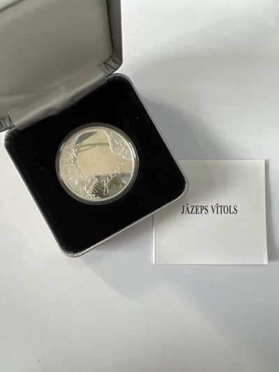 康怡轩钱币【安道尔+西班牙+拉脱维亚+刚果+瑞士+奥地利 纪念币专场】第251014期 2013年拉脱维亚发行作曲家约瑟夫·威洛1拉特精制纪念银币