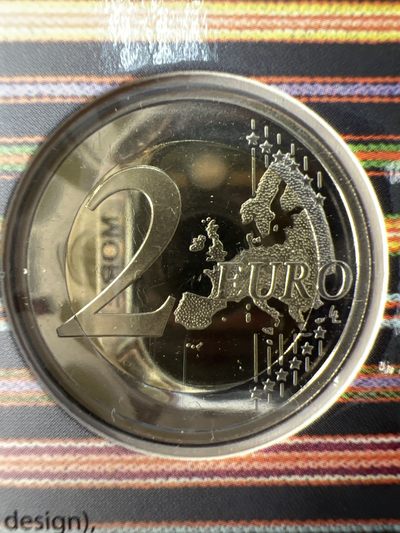 康怡轩钱币【安道尔+西班牙+拉脱维亚+刚果+瑞士+奥地利 纪念币专场】第251014期 2016年拉脱维亚发行维泽梅2欧元双金属纪念币卡装