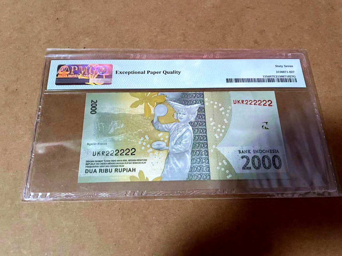 【Blue Auction】✨世界纸币精拍第430期——苍老师专场 PART3 【全同2】印尼 2019年2000卢比 PMG67EPQ 