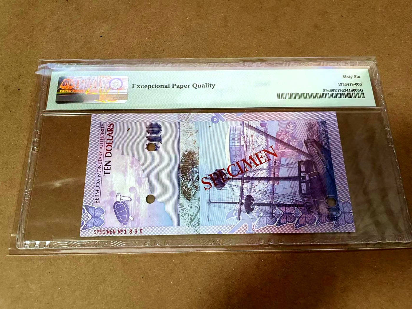 【Blue Auction】✨世界纸币精拍第430期——苍老师专场 PART3 【样钞 洋葱冠】百慕大 2009年10元 PMG66EPQ 