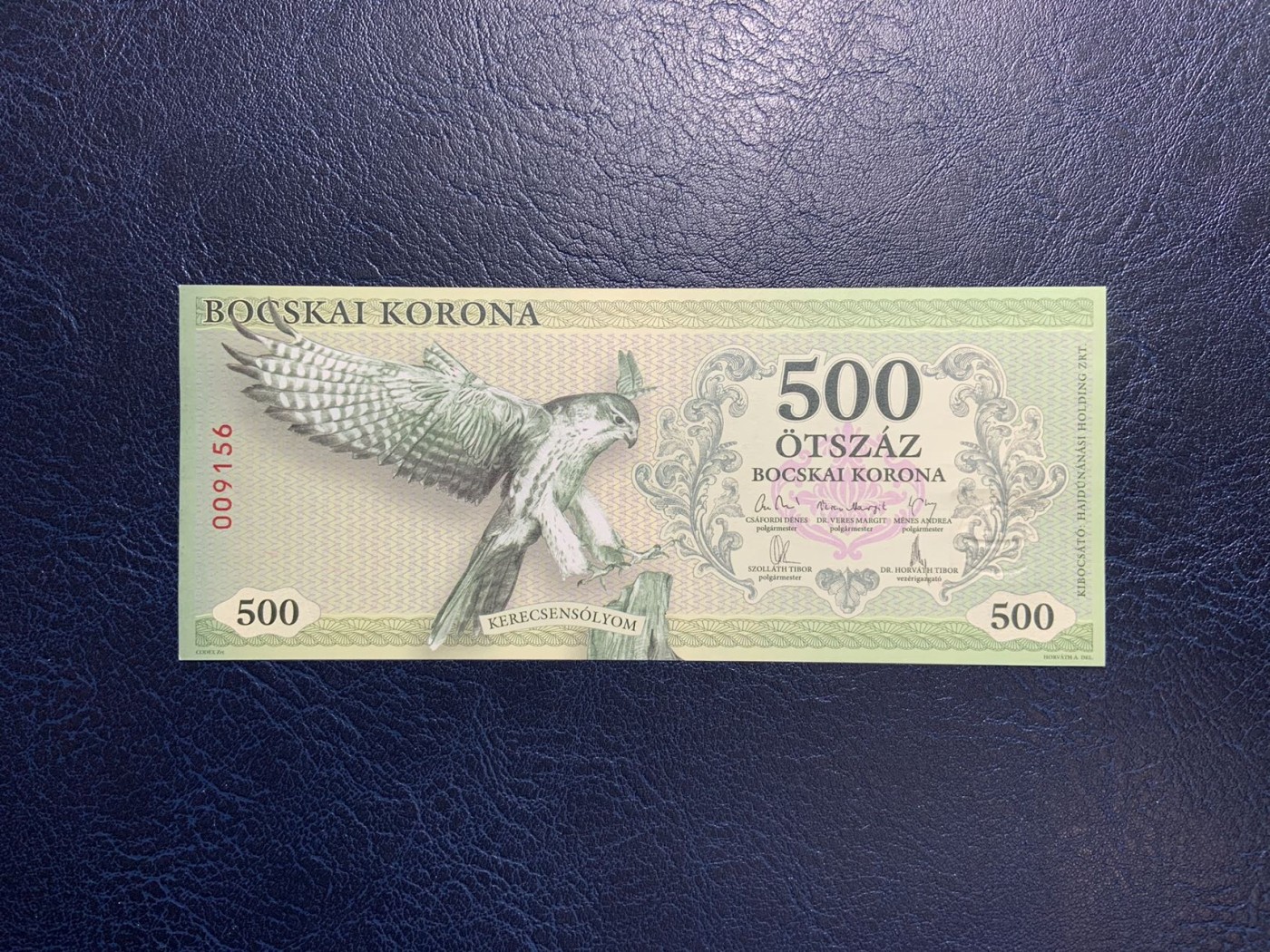 收藏联盟Quantum Auction 第322期拍卖  匈牙利2016年500奥沙(博茨凯科罗纳地方钞) 品相UNC 千位号 纸张自带一细纹
