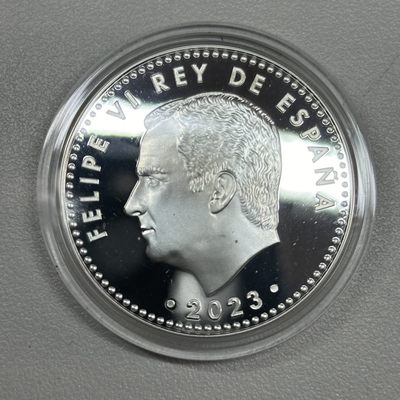 康怡轩钱币【安道尔+西班牙+拉脱维亚+刚果+瑞士+奥地利 纪念币专场】第251014期 2023年西班牙发行玛丽亚·德·梅兹图10欧元彩色精制纪念银币  原盒原证  1枚