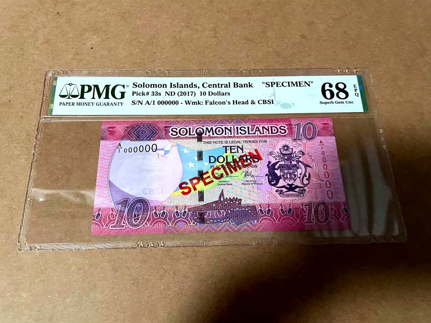 【Blue Auction】✨世界纸币精拍第430期——苍老师专场 PART3 【样钞】所罗门群岛 2017年10元 PMG68EPQ 超高分